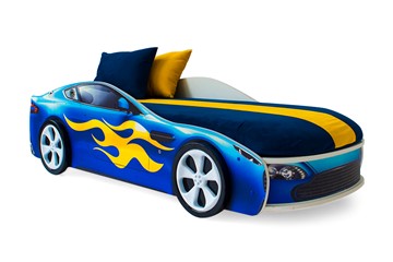 Детская кровать-машина Бондимобиль синий в Санкт-Петербурге