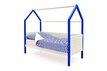 Детская кровать-домик «Svogen сине-белый» мягкая в Санкт-Петербурге