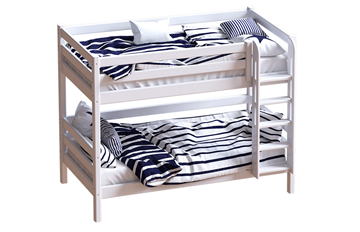 Детская кровать двухъярусная Авалон, восковая эмаль с прямой лестницей в Выборге