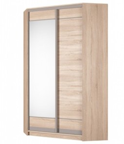 Угловой шкаф Аларти (YA-230х1250(602) (2) Вар. 4; двери D1+D2), с зеркалом в Выборге