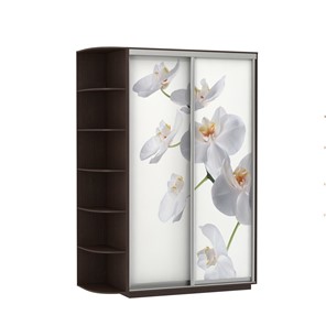 Шкаф 2-створчатый Экспресс 1700x600x2200, со стеллажом, Орхидея белая/венге в Санкт-Петербурге