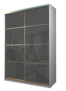 Шкаф 2-х дверный MAX МШ-25-6-18-22, Профиль Золото/Цвет Белый/Oracal Темно-серый в Санкт-Петербурге