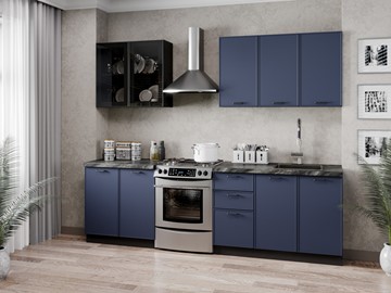 Кухонный гарнитур 2600 Индиго, Черный/Темно-синий в Выборге