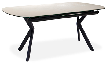 Керамический обеденный стол Шамони 1CX 140х85 (Oxide Avorio/Графит) в Гатчине