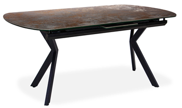 Керамический обеденный стол Шамони 2CX 160х90 (Oxide Nero/Графит) в Гатчине