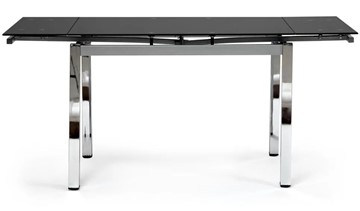 Стеклянный стол CAMPANA ( mod. 346 ) металл/стекло 70x110/170x76, хром/черный арт.11413 в Санкт-Петербурге