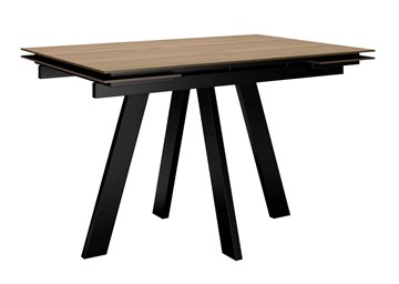 Кухонный стол раскладной DikLine DM120 Дуб галифакс / опоры черные в Выборге