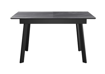 Керамический кухонный стол DikLine SKH125 Керамика Серый мрамор/подстолье черное/опоры черные (2 уп.) в Санкт-Петербурге