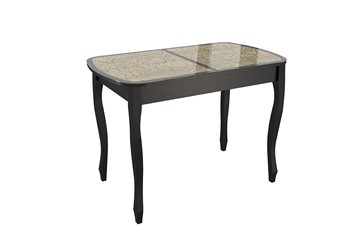 Стеклянный стол Экстра 2 цвет венге-арабика (1000х600х745) в Выборге