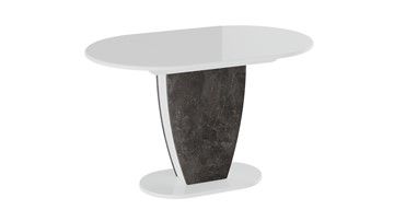 Овальный стол на кухню Монреаль тип 1 (Белый глянец/Моод темный) в Санкт-Петербурге