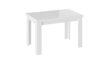Мини-стол на кухню Норман тип 1, цвет Белый/Стекло белый глянец в Выборге