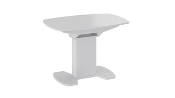 Стол со стеклянной столешницей Портофино (СМ(ТД)-105.01.11(1)), цвет  Белый глянец/Стекло белое в Выборге