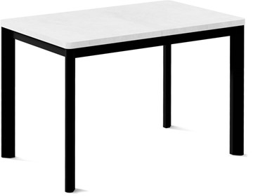 Маленький обеденный стол Токио-1L (ноги металлические черные, белый цемент) в Санкт-Петербурге