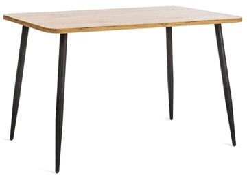 Кухонный стол PLUTO ЛДСП/металл, 120x80x77, Дуб вотан/Черный арт.19317 в Гатчине