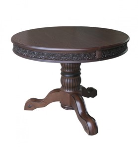 Деревянный стол на кухню Милорд 110х160, Орех + Патина в Гатчине