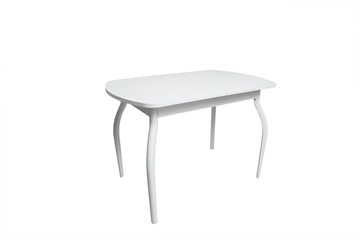 Маленький обеденный стол ПГ-01СТ белое/белое/крашенные фигурные в Выборге