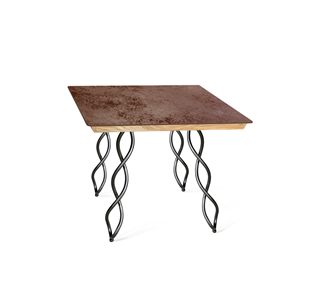 Керамический кухонный стол SHT-TU17 (4 шт.)/ТT8 60/60 (черный муар/прозрачный лак/коричневая сепия) в Гатчине