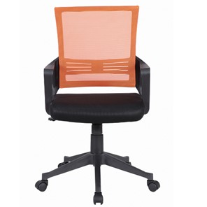 Кресло Brabix Balance MG-320 (с подлокотниками, комбинированное черное/оранжевое) 531832 в Санкт-Петербурге