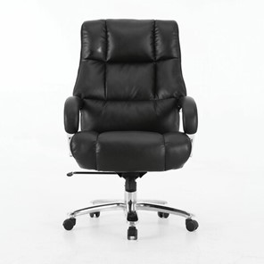 Кресло компьютерное Brabix Premium Bomer HD-007 (рециклированная кожа, хром, черное) 531939 в Санкт-Петербурге