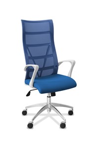 Офисное кресло Топ X белый каркас, сетка/ткань TW / синяя/голубая в Санкт-Петербурге