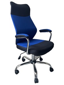Кресло офисное C168 черный/синий в Санкт-Петербурге