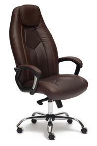 Кресло BOSS Lux, кож/зам, коричневый/коричневый перфорированный, арт.9816 в Санкт-Петербурге