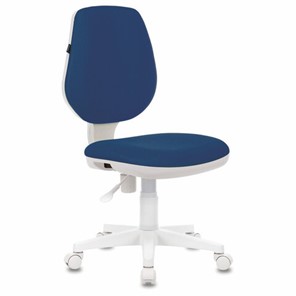 Кресло офисное Brabix Fancy MG-201W (без подлокотников, пластик белый, синие) 532413 в Санкт-Петербурге