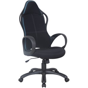 Кресло компьютерное Brabix Premium Force EX-516 (ткань, черное/вставки синие) 531572 в Санкт-Петербурге