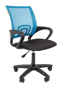 Офисное кресло CHAIRMAN 696 black LT, голубое в Санкт-Петербурге