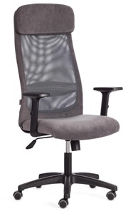 Кресло офисное PROFIT PLT флок/ткань, серый, 29/W-12, арт.20537 в Санкт-Петербурге