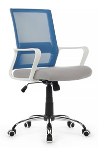 Кресло офисное Riva RCH 1029MW, серый/синий в Выборге