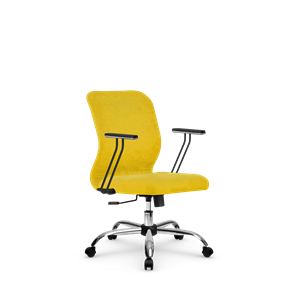 Кресло компьютерное SU-Mr-4/подл.110/осн.003 желтый в Санкт-Петербурге