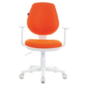 Кресло Brabix Fancy MG-201W (с подлокотниками, пластик белый, оранжевое) 532410 в Санкт-Петербурге