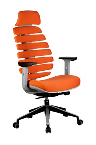 Кресло офисное Riva Chair SHARK (Оранжевый/серый) в Санкт-Петербурге