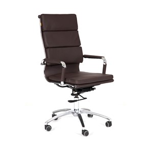 Офисное кресло CHAIRMAN 750 экокожа коричневая в Гатчине