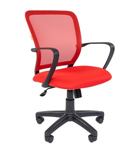 Офисное кресло CHAIRMAN 698 black TW-69, ткань, цвет красный в Санкт-Петербурге