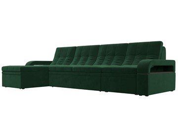 Угловой диван Лига-035 Лонг, Зеленый (Велюр) в Санкт-Петербурге