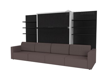 Шкаф-кровать Кровать-трансформер Smart (ПЛД1+КД 1400+ППД1), с подлокотниками в Гатчине