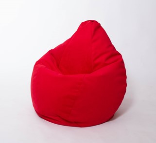 Кресло-мешок Груша большое, велюр однотон, красное в Санкт-Петербурге