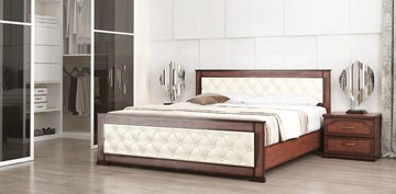 Кровать двуспальная СВ-Стиль Стиль 2, 160х200, кожзам, с основанием в Санкт-Петербурге