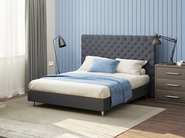 Двуспальная кровать Paris Boxspring Standart 200х200, Рогожка (Savana Grey (серый)) в Гатчине
