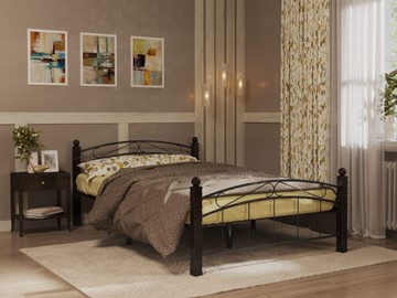 Спальная кровать Гарда 15, 140х200, черная в Санкт-Петербурге