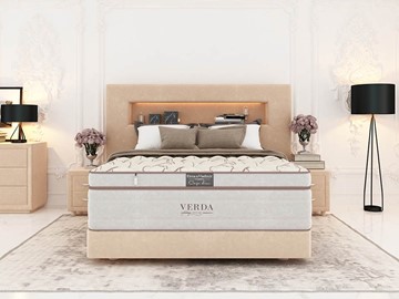 Кровать в спальню Smart Compact/Podium M 160х200, Флок (Велсофт Бежевый) в Санкт-Петербурге