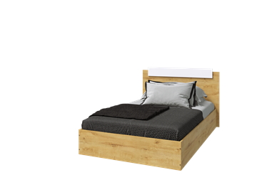 Спальная кровать Эко 900 ЛДСП, Дуб вотан/Белый в Гатчине