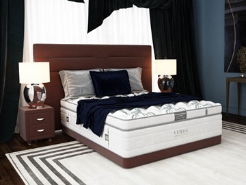 Кровать в спальню Modern/Basement 180х200, Флок (Велсофт Спелая слива) в Санкт-Петербурге