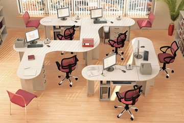 Комплект офисной мебели Классик для 5 сотрудников в Выборге
