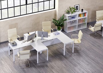 Офисный набор мебели Metal System Style (Белый/Белый) в Гатчине
