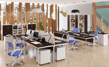 Офисный комплект мебели Imago S - два стола, две тумбы в Санкт-Петербурге