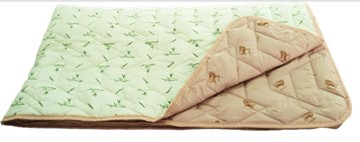 Одеяло «Зима-Лето», ткань: тик, материалы: бамбук/верблюжья шерсть в Выборге