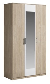Шкаф 3 двери Светлана, с зеркалом, белый/дуб сонома в Выборге